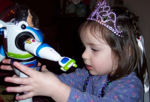 "Buzz Lightyear came to the party."