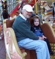 "On the merry-go-round at the mall!"