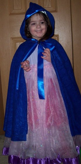 "Mommy made my Sleeping Beauty costume!"