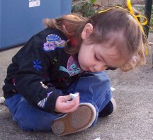 "I like to play with chalk." (November 8)