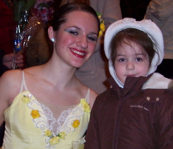 "I met two more ballerinas after the show!"