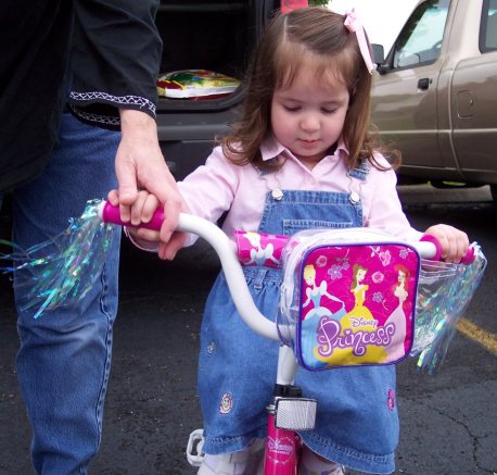 "My first bike (from Aunties Mary and Lisa)!"