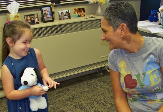 "Miss Virginia gave me a Chicago Cubs Snoopy!"