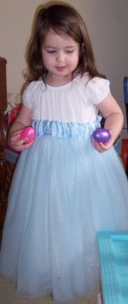 "Mommy made me a Cinderella dress!" (April 8)