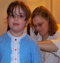 Mommy helped me out of my costume.