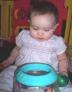 Playing with my fish bowl toy.