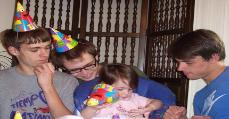 My brothers celebrated with me.