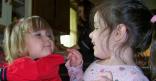 Playing with Julianna.