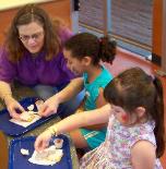 Making snacks in the Children's Cafe.