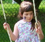 Playing in the backyard.