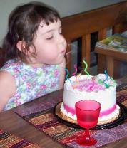 Wishing and blowing.