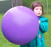 Grandma and Grandpa gave me this bouncy ball.