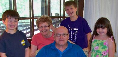 My cousins visited me at Grandma and Grandpa's house.
