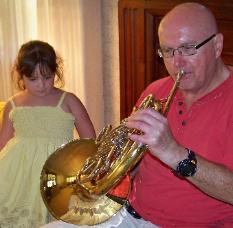 Grandpa played the French horn for me.