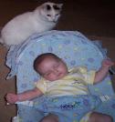 Matilda guarding over Eva Catherine