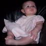 Wearing Mommy's baby dress