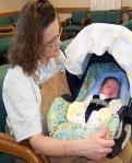 First check-up at the pediatrician's office