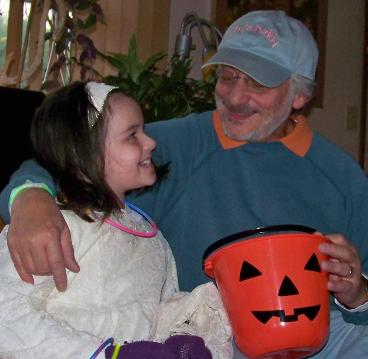 Daddy took me trick or treating.  (October 31, 2012)