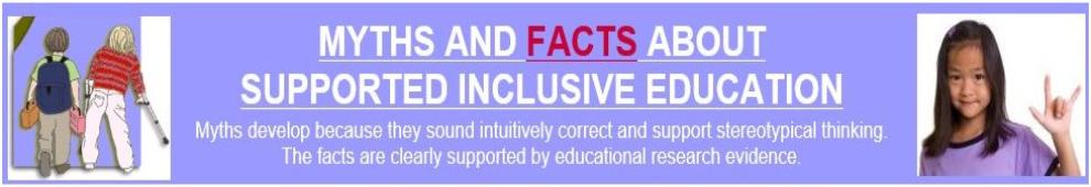 Myths and Facts About Supported Inclusive Education