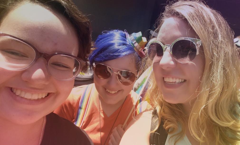 Samantha took me and Julianna to the Pride Parade.