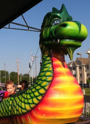 Brayden rode the dragon wagon and the ...