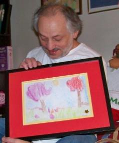 Daddy's best gift: one of my Young Rembrandt drawings.