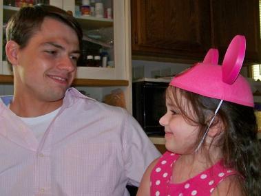 Alex gave me Minnie Mouse ears from Disney World.