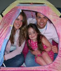 A princess tent from Mommy and Daddy.