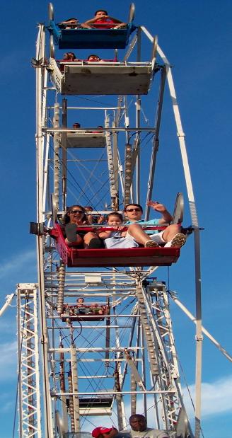 My first time ever on a ferris wheel! (July 11)