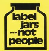 Label Jars, Not People
